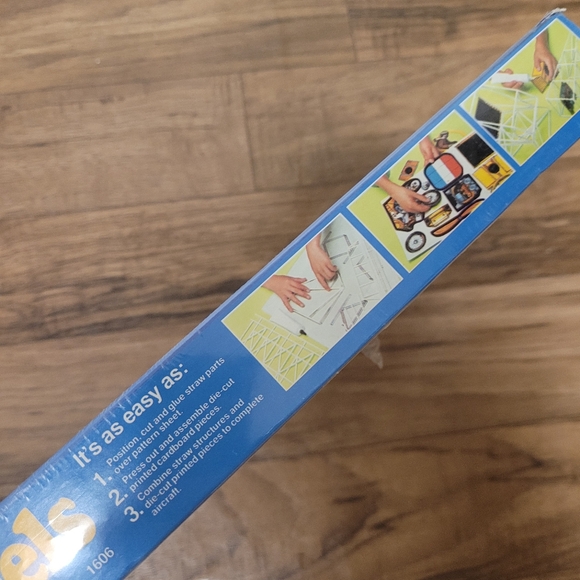 Nib! Vintage Mammoth Models Straw Craft Airplane & Helicopter 1976 Sealed - Picture 4 of 6